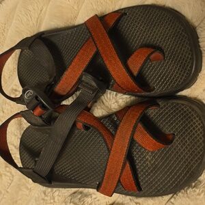 Chaco Z Sandals Rust Red Upper Brown Lower Footbed Womens Size 10